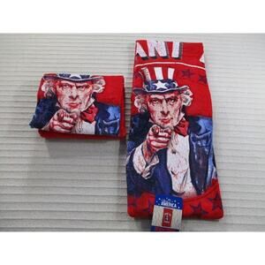 Uncle Sam Cotton Graphic Print Swim Towel  64 X 34   Patriotic Quick-Drying Pool